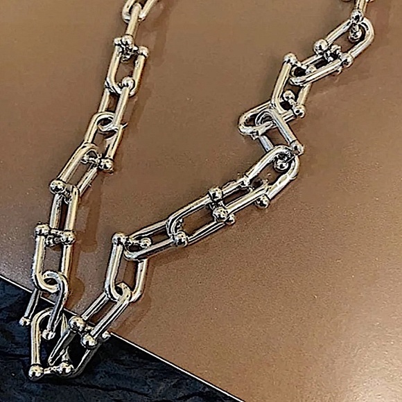 Sterling Silver U Link Necklace Bracelet Earrings Ring Matching Set - Picture 4 of 15